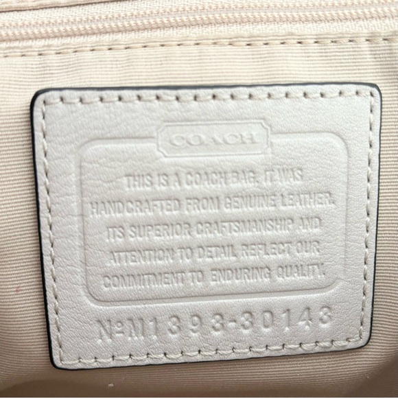 Coach Beige Leather Crossbody Bag - Picture 9 of 12